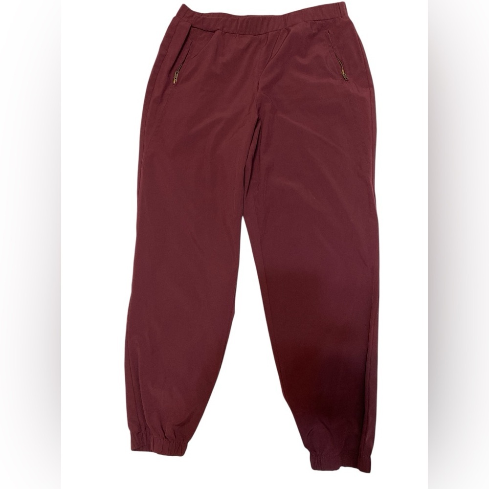 Cato Burgundy Track Pants Joggers large zipper pockets